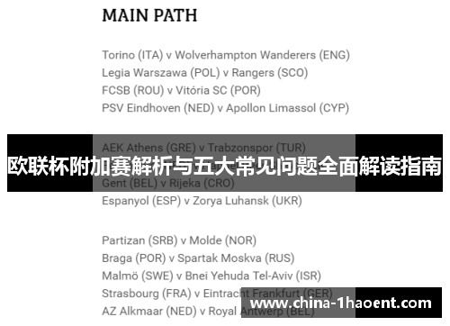 欧联杯附加赛解析与五大常见问题全面解读指南 欧联杯附加赛解析与五大常见问题全面解读指南
